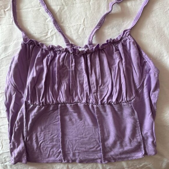 Purple Ruched Tank Top - Picture 1 of 2